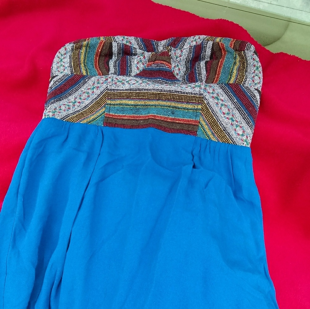 Bohemian style mini halter dress